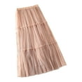 thumbnail image 2 of Vedolay Skirt For Women Women's Cute Elastic High Waist Ruffled Tiered Tulle Tutu Mesh Layered Mid Skirt,Pink XXL, 2 of 3