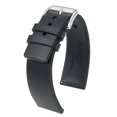 thumbnail image 2 of Hirsch Pure Caoutchouc Watch Strap - Black - L - 18mm - Silver Buckle - Natural Rubber, 2 of 10