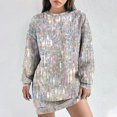 thumbnail image 2 of Summer Casual Dress,Ladies Fashionable and Casual Fall and Winter Round Neck Long Sleeved Printing Dress, 2 of 6