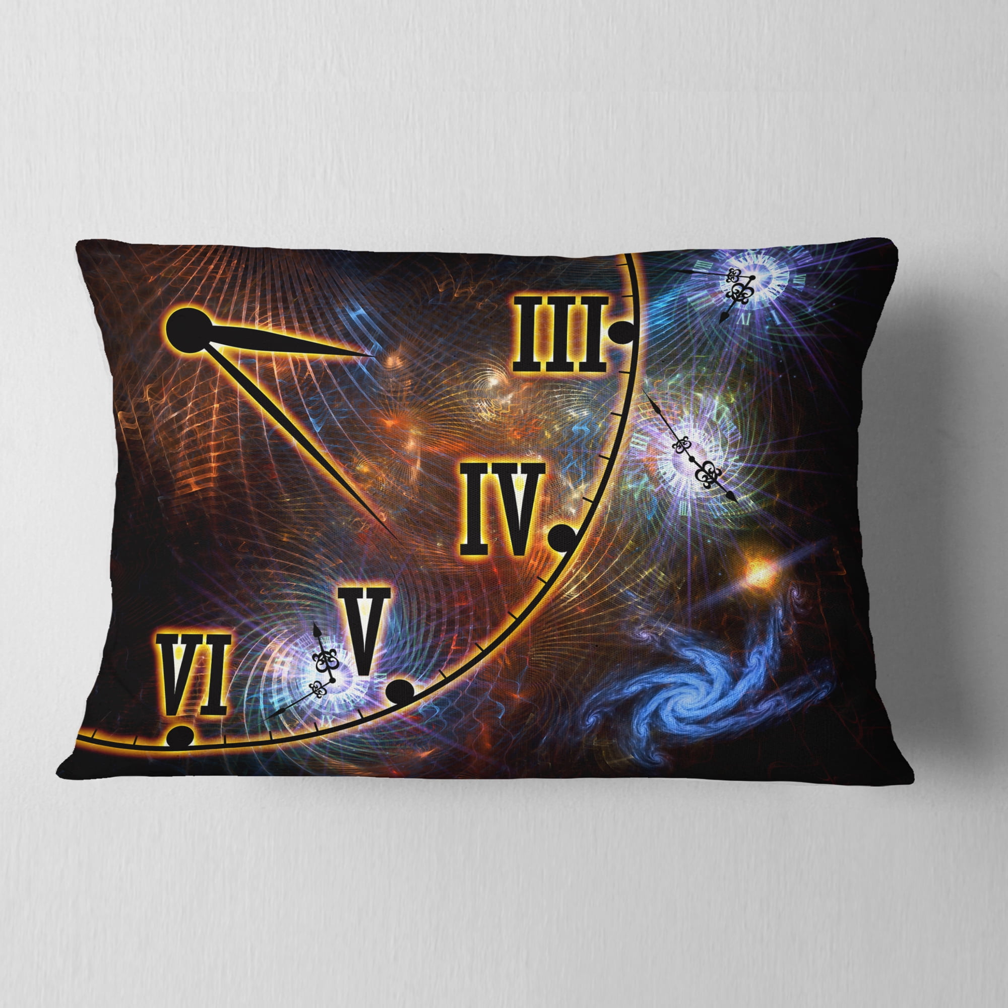 Designart Fabric of Space and Time - Abstract Throw Pillow - 12x20
