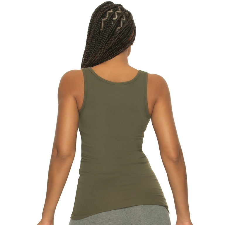 Felina Cotton Ribbed Tank Top - Class Tank Top for Women, Workout Tank Top  For Women (Color Options Available) (Mesa Rose, X-Large) 