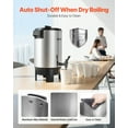 thumbnail image 6 of VEVOR Commercial Coffee Urn, 30 Cup 152oz Hot Beverage Dispenser with Dripless Faucet, 1090W Quick-Brewing Coffee Maker, Automatic Temperature Control, for Catering, Party, Church & Restaurant, 6 of 9