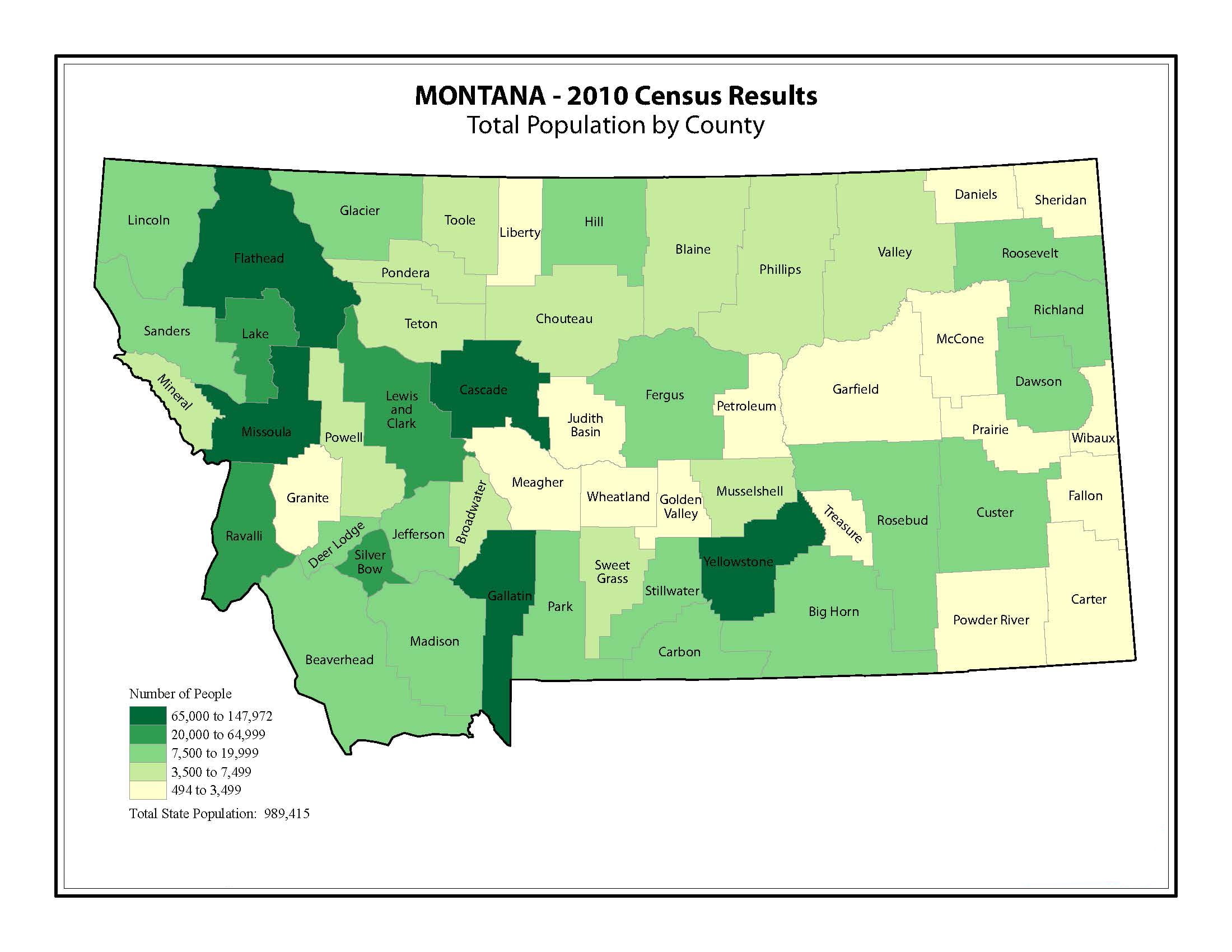 Montana County Map With Names