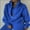 Blue, variant on LYMAYTER Sweatsuit Sets for Women Cozy Fleece Jogger Set Thermal Zipper Pullover & Pants Sets XS-5XL