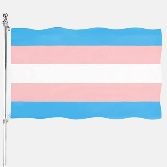 3x5 Foot Transgender Flag - Vivid Color and Fade proof - Pink Blue Rainbow LGBT Pride Month Parade Flags with Grommets