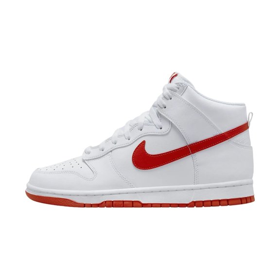 Nike Dunk High Retro DV0828-100 Sneakers Men's White Red Lifestyle Shoes PSS281 (White,15)