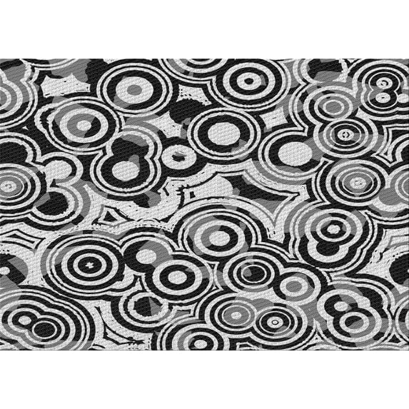 Ahgly Company Indoor Rectangle Patterned Platinum Silver Gray Area Rugs, 4' x 6'