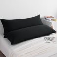 thumbnail image 5 of 2 Pack Microfiber Body Pillowcases Set, Soft and Cozy Long Pillows Covers, (Body pillow not included), 20" x 54", Black, 5 of 5