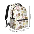 thumbnail image 2 of Easygdp Donut Sloth Mochila Ergonómica Versátil para Laptop - Múltiples Bolsillos, Correas Ajustables, Unisex para Escuela, Viajes y Actividades al Aire Libre-One Size, 2 of 5