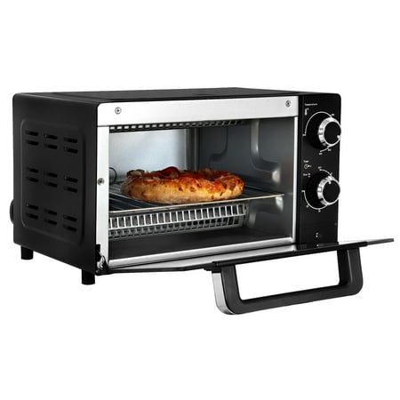 

4 Slice Toaster Oven 1000W Convection Oven Compact Baking Toasting Rack Black