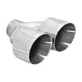 thumbnail image 2 of Flowmaster 15391 Exhaust Tip - Dual 4.00 in. Angle Cut Polished SS Fits 2.50 in. Tubing - Weld on, 2 of 3