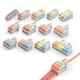 thumbnail image 2 of Mini conector de conductor de cable rápido Universal compacto Empalme de 2/3 pines Push-inBloque de terminales 1 entrada múltiple salida con orificio de fijación Dengxun unisex, 2 of 2