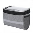 thumbnail image 2 of Bike Front Bag, Polyester Material with Reflective Stripe Gray Bicycle Front Pouch, for Cycling Cycling Lovers, 2 of 8