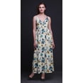 thumbnail image 3 of Bimba Robe Longue Maxi d'Été à Imprimé Floral pour Femme, Col en V, Tenue de Villégiature de Vacances - Moyen, 3 of 6