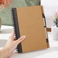 thumbnail image 6 of Spiral Notebook with Pen, College Ruled Writing Pad, Thick Hardcover, for Journals, Stud ents, Office and Business Black 1Set, 6 of 6