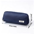 thumbnail image 3 of Japanese & Korean Style Multi-layer Cloth Pencil Case - 2pcs, High-quality Fabric, Multifunctional Storage for Pencils, Erasers, Cards & Notes, Ideal for Students and Office Use,Blue, 3 of 4