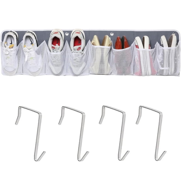 Multi Pocket Bedside Storage Pouch Space Saving Entryway Shoes Organizer Rack