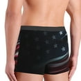 thumbnail image 4 of Rateoe American Flag Waving Print Mens Boxer Briefs Poly Spandex Performance Boxer Briefs Underwear Hem Boxer Briefs - XX-Large, 4 of 8