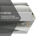 thumbnail image 5 of alazyhome King Size Upholstered Platform Bed Frame, Easy Assemble, White, 5 of 6