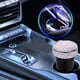 thumbnail image 4 of Cenicero de coche incrustado de diamantes con luz LED y tapa segura - Plástico perfumado a aromaterapia, negro/blanco, 8x8x9cm, 4 of 5