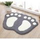 thumbnail image 5 of Alfombra de baño antideslizante y absorbente, diseño Big Feet, poliéster, gris, 48 x 67 cm, 5 of 5