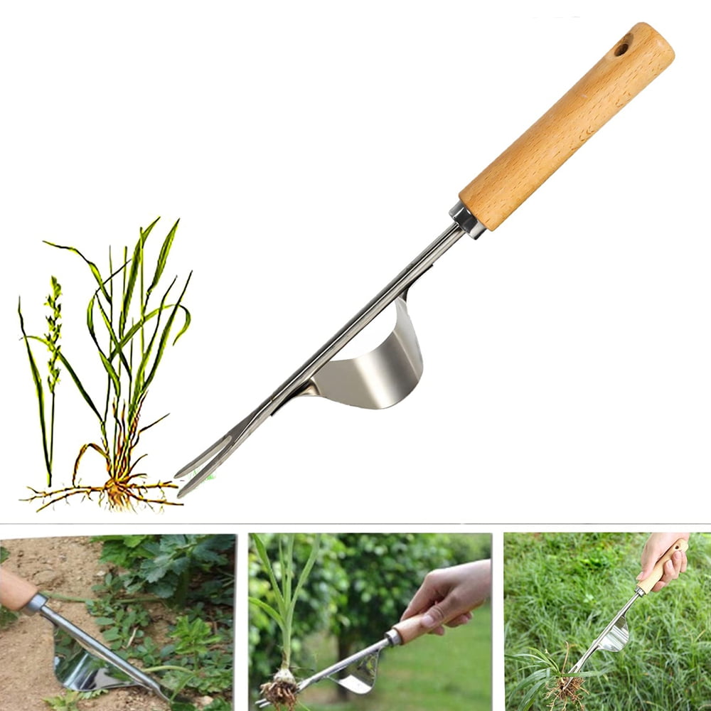 Garden Manual Hand Weeder, Comfortable Garden Weeding Tool, Stainless