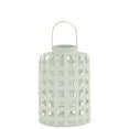 thumbnail image 1 of Saltoro Sherpi Wood Round Lantern with Lattice Design Body and Handle,White, 1 of 2