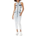 thumbnail image 1 of COVERGIRL Salopette en Denim Sans Manches à Coupe Ajustée pour Femme, Corps Entier, Délavé Pierre, Combinaison, 1 of 2
