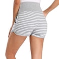 thumbnail image 4 of B91xZ Maternity Shorts for Women Low-Rise Casual Shorts with Pockets,BK1 S, 4 of 5