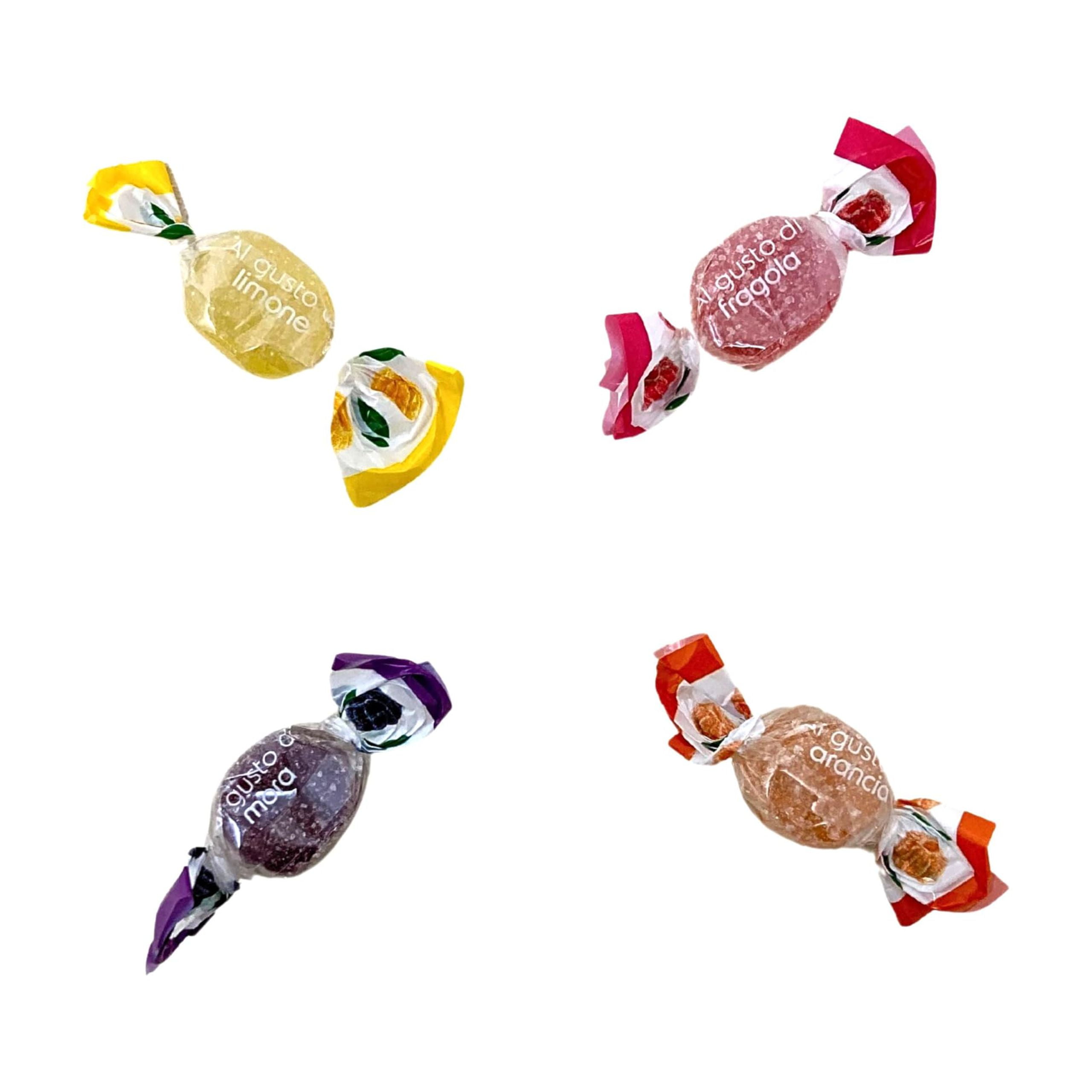 Premium Italian Fruit Jelly Candies - 2.25lb 4 Flavor Assortment- Vegan, Gluten Free, Natural Flavors, Individually Wrapped Soft And Chewy Candy Perfect For Holidays, Parties, & Gifting Bulk (36 Oz)