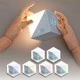 thumbnail image 3 of Creative Time Magic Cube LED Despertador Colorido Luz Nocturna USB Recargable Cabecera Inteligente Niños Despertador Luz Nocturna, Azul BR Rojo Verde, 3 of 5