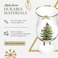 thumbnail image 4 of Spode Christmas Tree 17.5oz Tulip Glasses, Set of 4 - Gold-Rimmed Whimsical Holiday Glasses for Sparkling Wine and Champagne, Ideal for Holiday Brunches and New Year’s Celebrations, 4 of 7