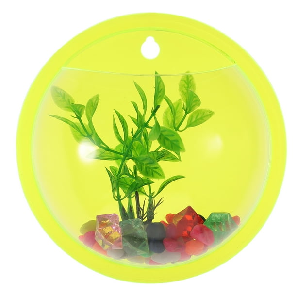 KAKOWELY Jarrón hidropónico transparente para pecera de pared, macetero decorativo para el hogar.