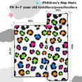 thumbnail image 5 of Blue and White Leopard Print Teens Toddler Nap Mat with Pillow, Sleeping Mat Bag for Preschool Daycare 60"x20", 5 of 6