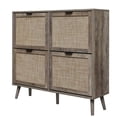 thumbnail image 6 of 4 Doors Shoe Rack, Freestanding Modern Shoe Storage Cabinet for Entryway, 6 of 10