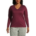 thumbnail image 3 of Lands' End Women's Plus Size Relaxed Supima Cotton T-Shirt, 3 of 3