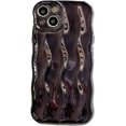 thumbnail image 1 of ORUYROP Designed for iPhone 15 Pro Case,Water Ripple Pattern Curly Wave Frame Soft Cute Phone Cover for Men Women Girls（iPhone 15 Pro,Black）, 1 of 7