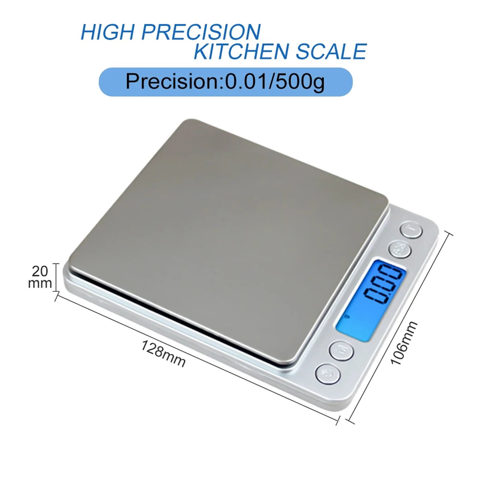 500g*0.01g Digital Precision Pocket Gram Scale, Non-magnetic Stainless Steel Platform Jewelry Electronic Balance Weight Scale - High Precision