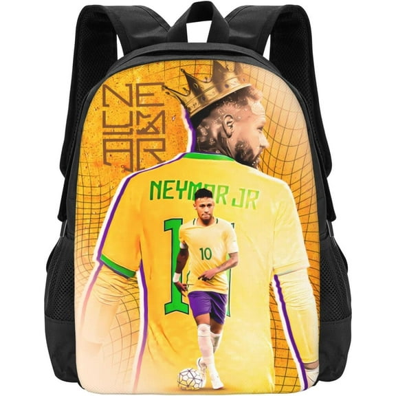 #10 Neymar Adult Simplicity Backpacks Bag Laptop Bag Bookbag Backpack 16.5 Inch For Daily, Black