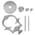 thumbnail image 1 of Raindrops 1Set Stylish European Silver Door Knocker Replacement Kit Clear Sound Front Door Handle, 1 of 8