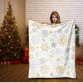 thumbnail image 7 of Xuniizn Christmas Blanket for Couch, Soft Christmas Throw Blanket, Warm Thicken Flannel Sherpa Blanket Microfiber Machine Washable for Bedroom, Fleece Blanket, Christmas Decorations for Home, 7 of 7