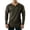 Army Green, variant on Men Long Sleeve Raglan Notch Henley T Shirt Two Button Placket Curved Hem Soft Cotton Blend Regular Fit Wrinkle Resistant Everyday Base Layer Tee Black M