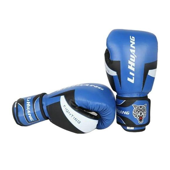 Youkk Gants d'Entraînement de Boxe pour Hommes et Femmes 6oz Noir 6oz Bleu