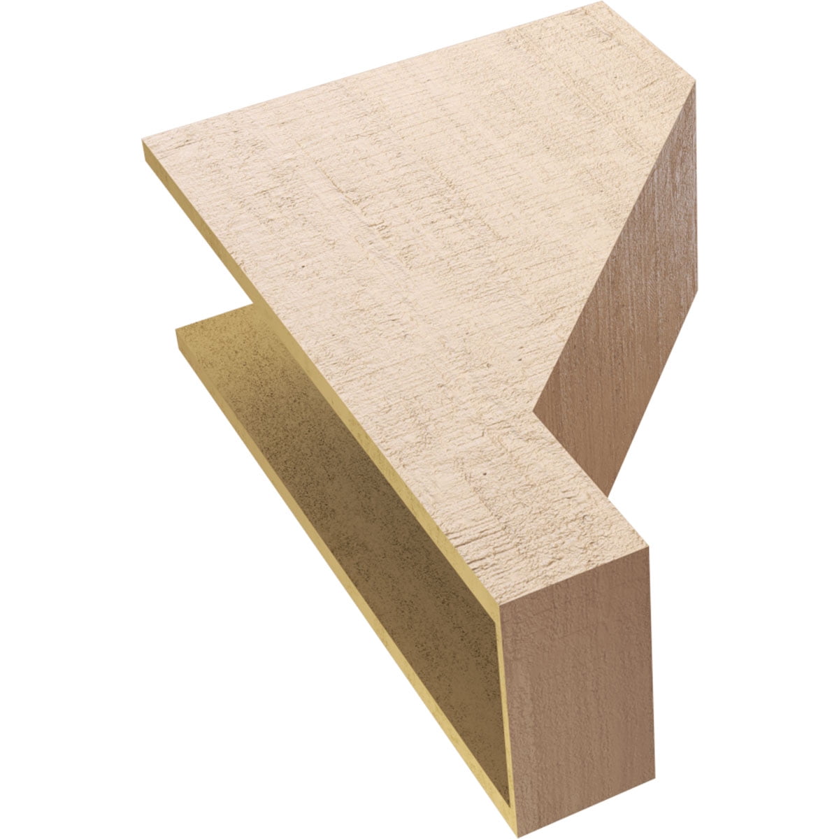 10"W x 20"D x 30"H Classic Clemmons Rough Cedar Woodgrain TimberThane Corbel, Primed Tan