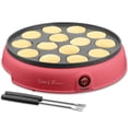 thumbnail image 1 of Minimáquina para hacer tortitas Baker's Friend, 14 agujeros, eléctrica, roja, 1 of 6