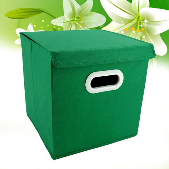 GOOHOCHY Foldable Fabric Storage Bin Green 1Pcs 11x11x11in
