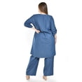 thumbnail image 3 of Set de mezclilla asimetrico Roman Fashion /Tallas Extras, 0010 (Dark) azul 36, 3 of 6