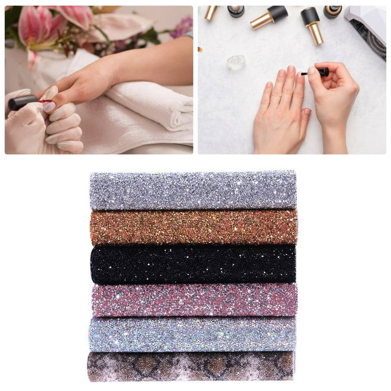 Hesroicy Nail Art Mat Sparkling Vivid Color Shiny Visual Effect Non-Fading  Multipurpose Faux Diamond Sequins Nail Display Pad Background Decor for