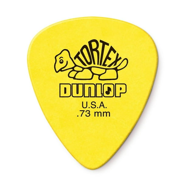 Púas para guitarra Dunlop Tortex Standard, 7,3 mm, color amarillo, paquete de 36 unidades