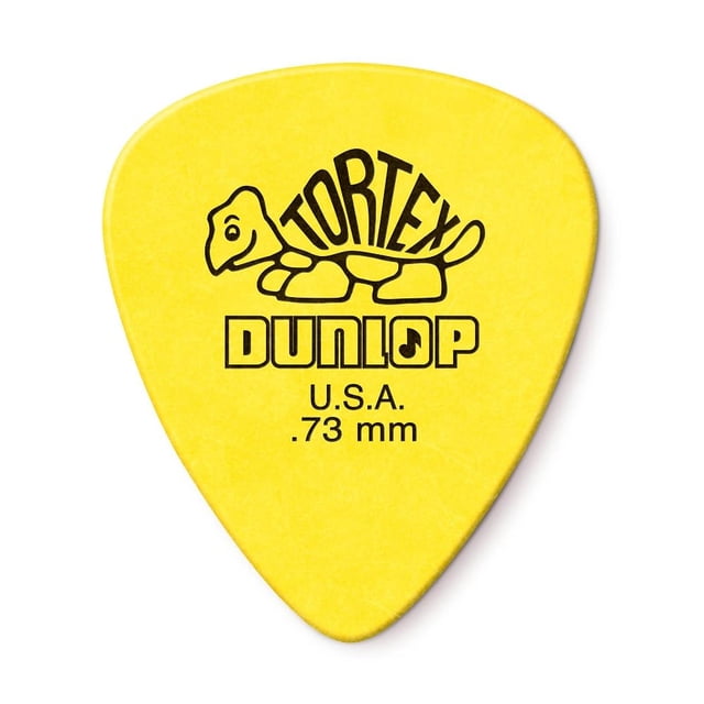 Púas para guitarra Dunlop Tortex Standard, 7,3 mm, color amarillo, paquete de 36 unidades